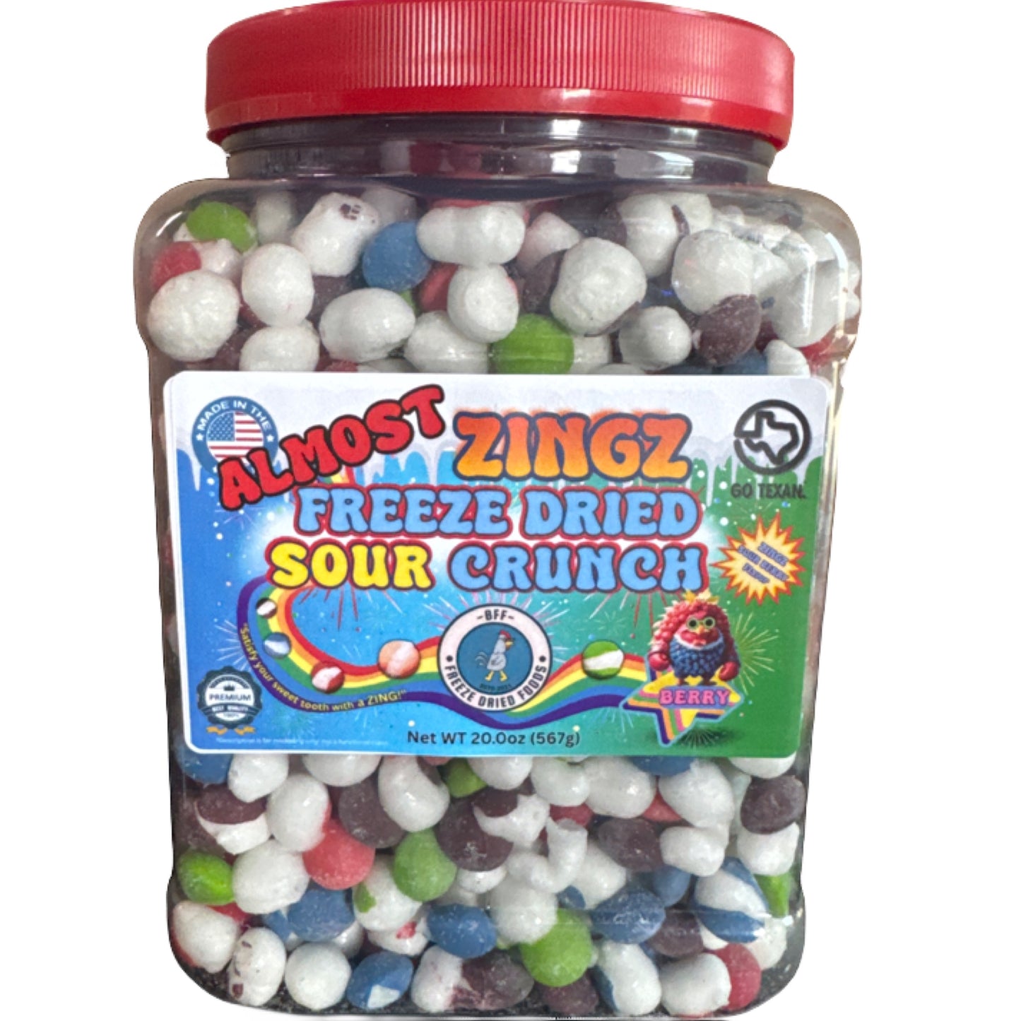 20oz jar freeze-dried candy assorted flavors