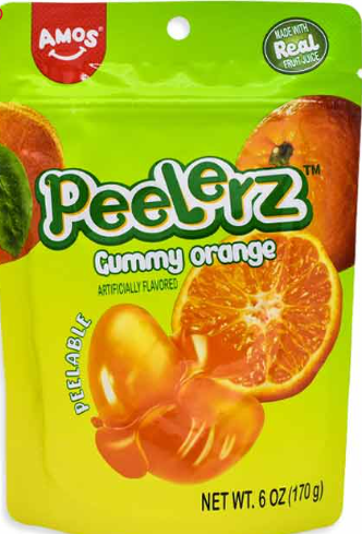 AMOS PEELERZ GUMMY ORANGE 6oz