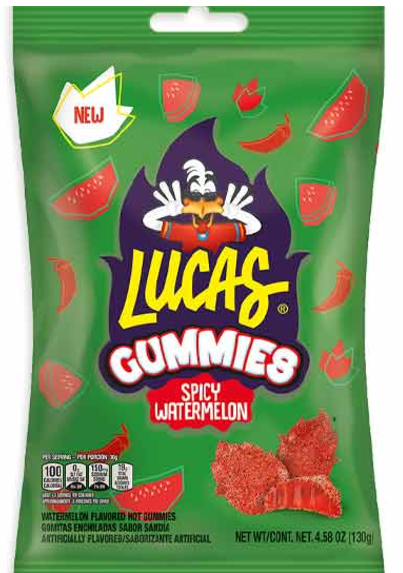 LUCAS SPICY WATERMELON GUMMIES PEG BAG