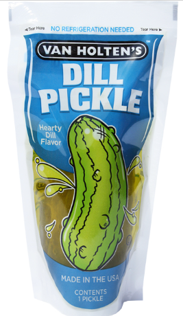 VAN HOLTENS JUMBO PICKLE IN A POUCH IN DISPLAY - DILL