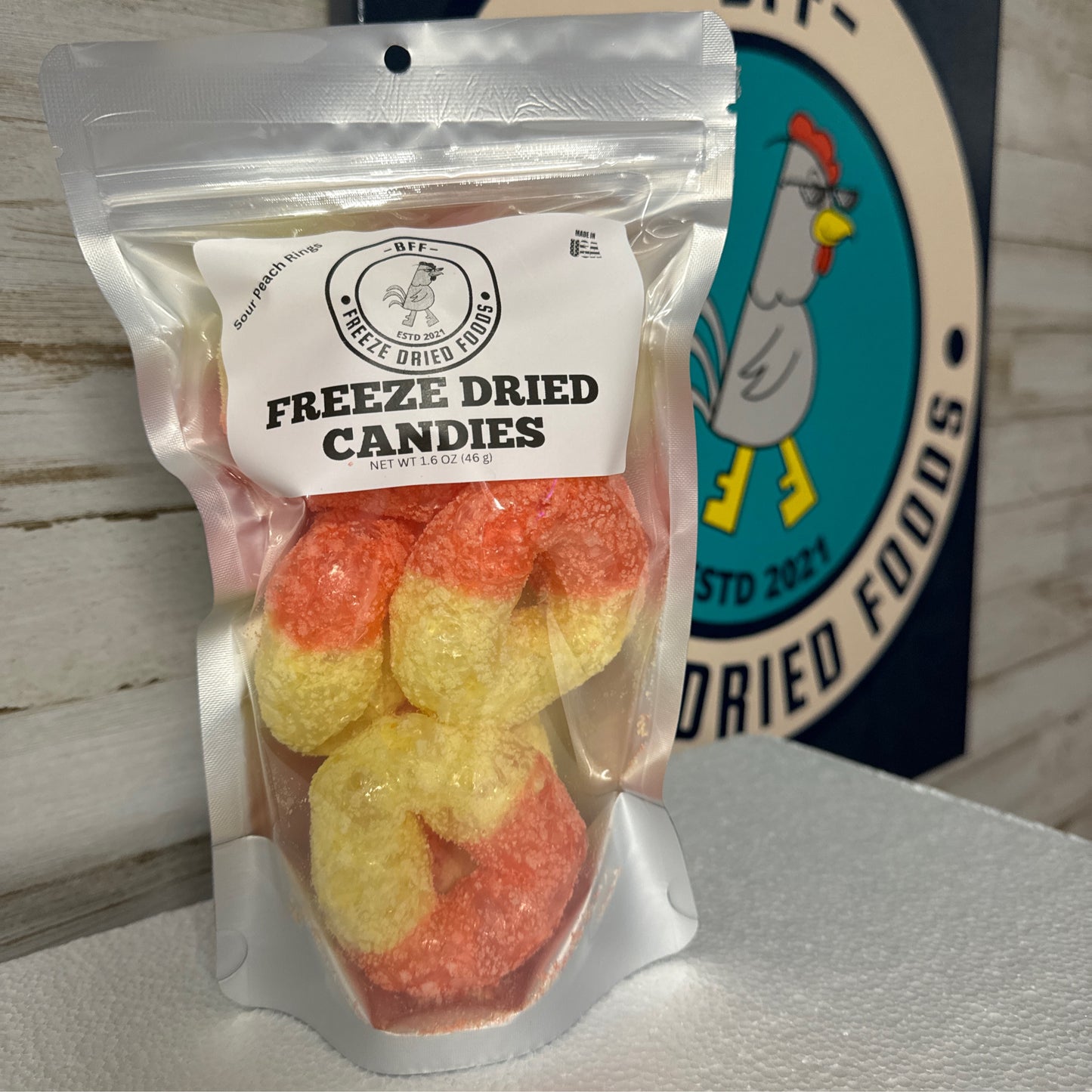 Sour Peach Gummy Rings