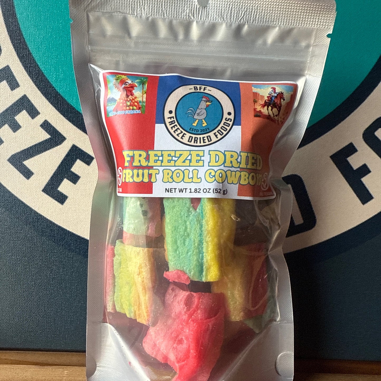 Fruit Roll Crunch w/ Ranchers (happy cowboys)