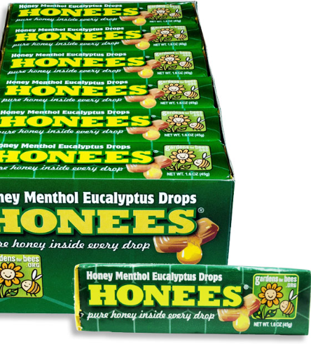 HONEES STICK PACK - MENTHOL EUCALYPTUS COUGH DROPS