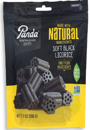 PANDA STAND UP PEG BAG - LICORICE CHEWS