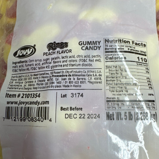 Sour Peach Rings-Jovy-Raw