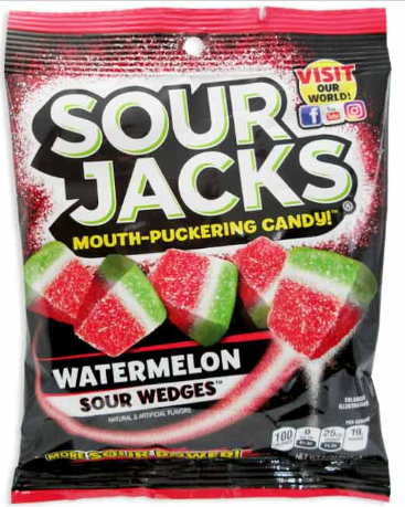 SOUR JACKS WEDGES PEG BAG - WATERMELON