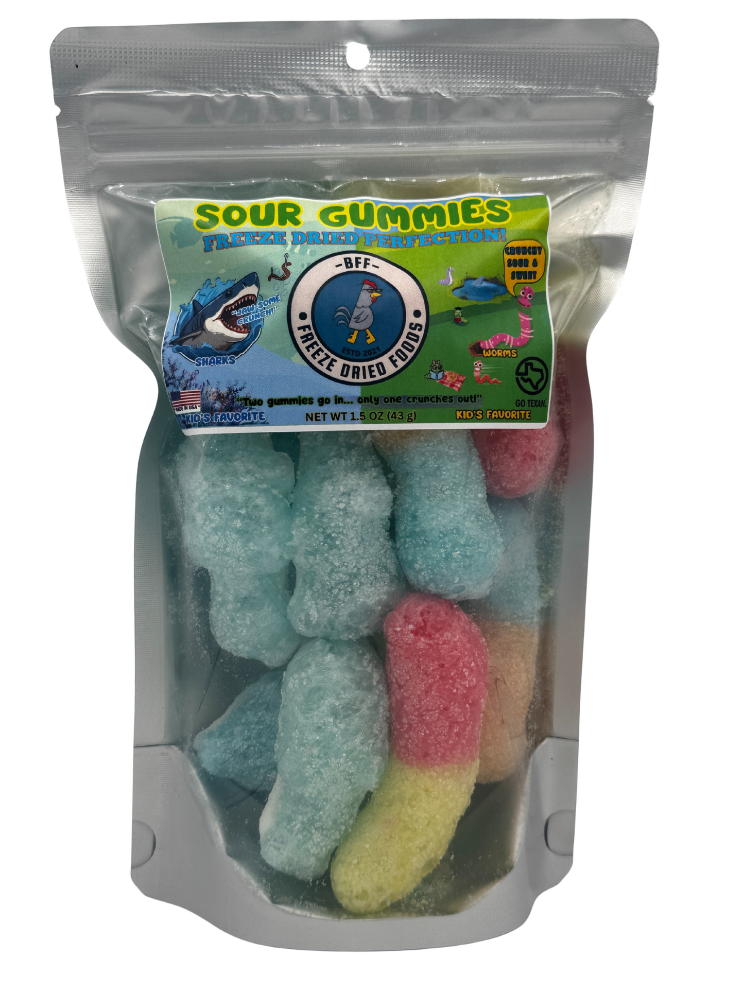 Sour Gummies (Shark vs. Worm)