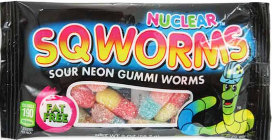 NUCLEAR SQWORMS SOUR NEON GUMMI WORMS