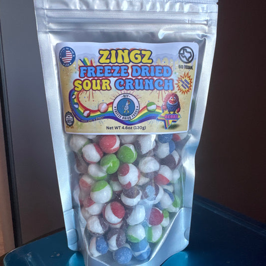 Freeze-dried fruit-flavored candy bite-sized pieces